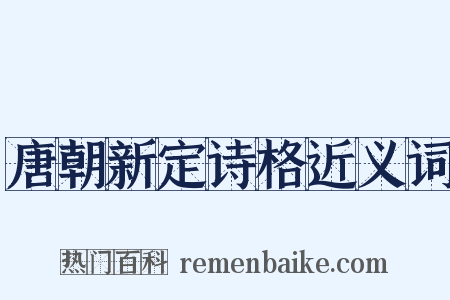 唐朝新定诗格近义词是什么意思的图片